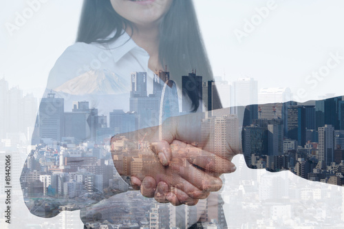 Canvas Print international business Tokyo
