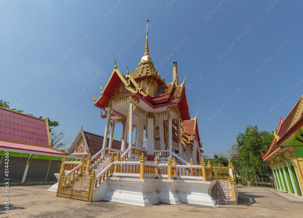 Crematory with sky background at Wat pamok worawihan