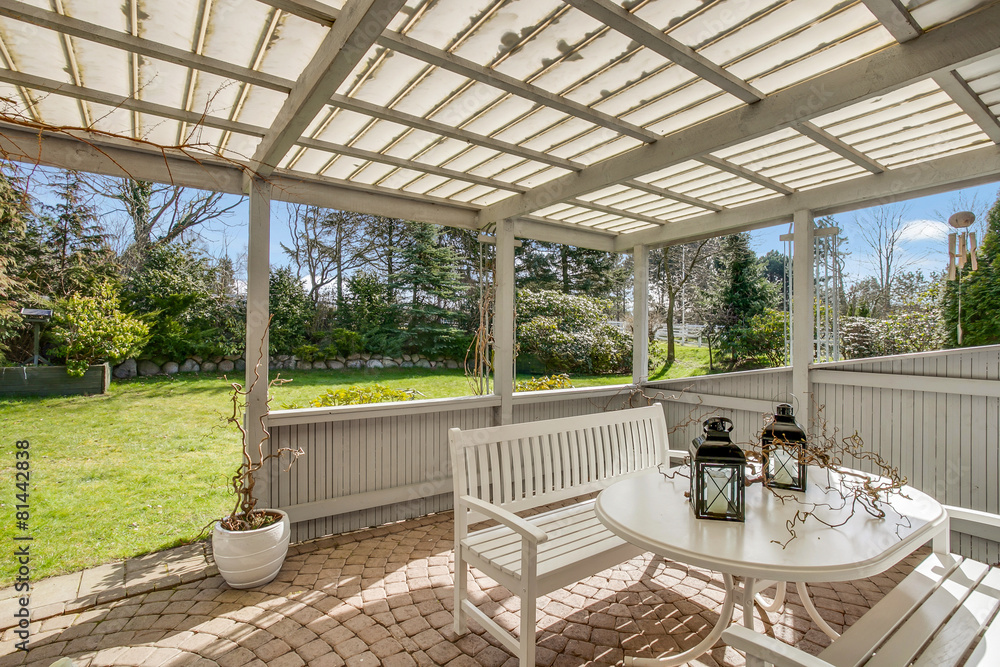 Fototapeta premium Terrace and garden