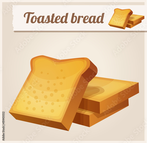 Toasted bread. Detailed Vector Icon
