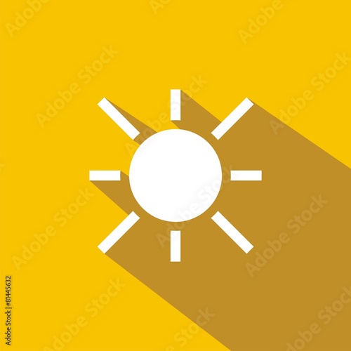 Icono sol amarillo sombra