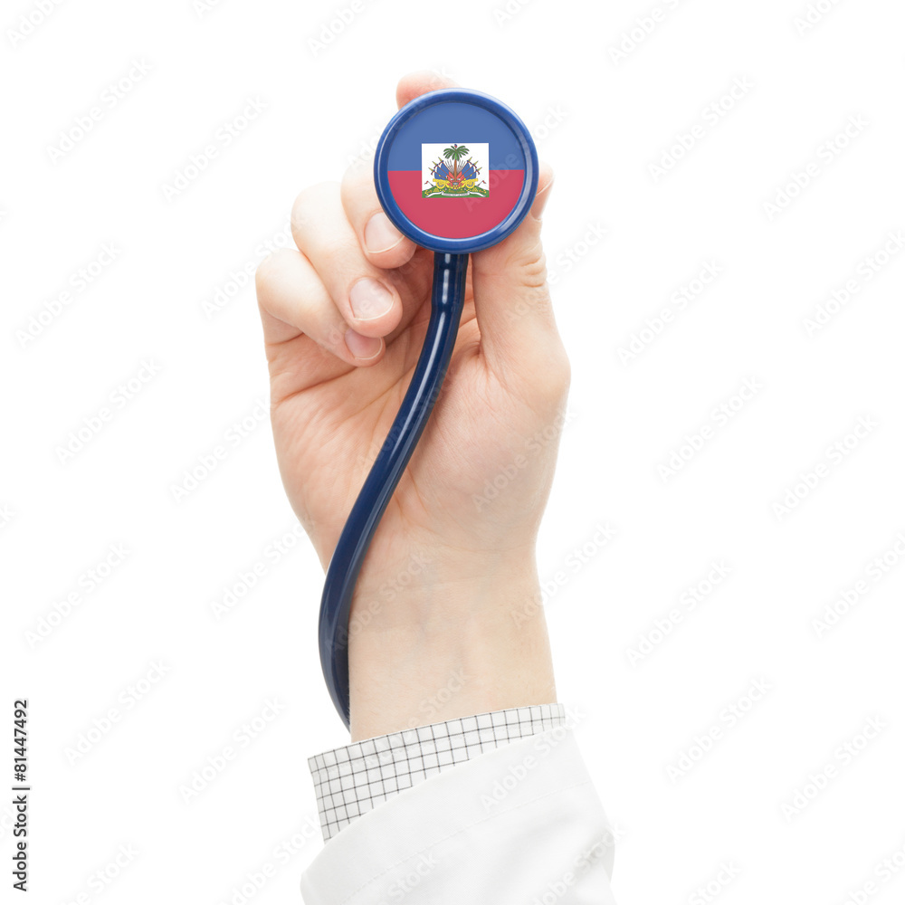 Stethoscope with flag series - Haiti