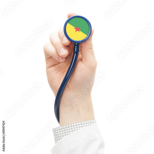 Stethoscope with flag series - French Guiana photo