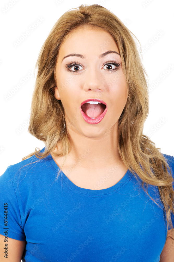 Surprised beautiful woman. Surprised beautiful woman.