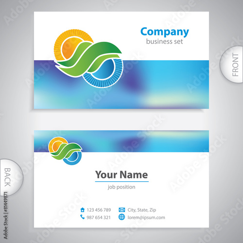 business card - symbols of nature - environmental variation