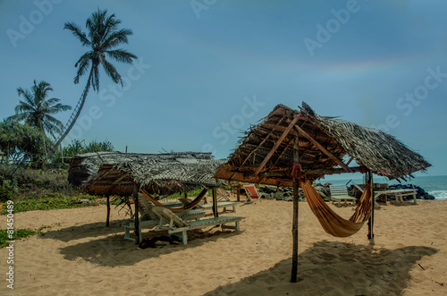 Tropical paradise beautiful sandy beach and sea.