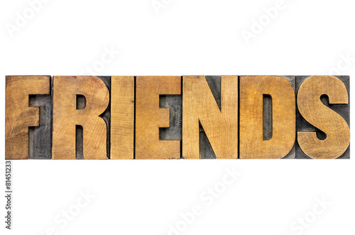 friends word typography