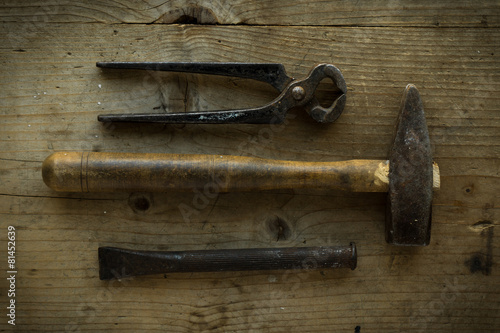 Bild auf Leinwand old tools