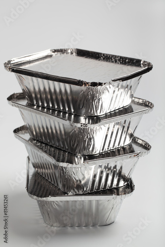 Stack of disposable pans