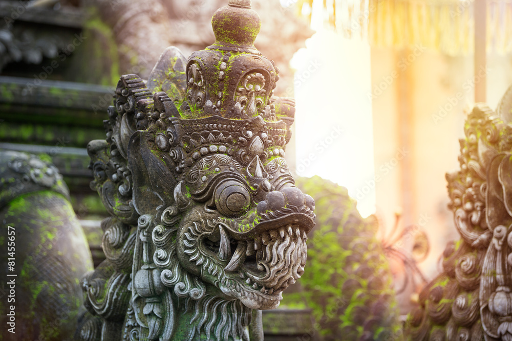 Naklejka premium Balinese stone sculpture art and culture