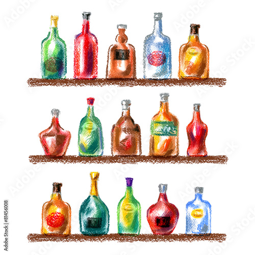 bottle vector logo design template. drink or alcohol icon.