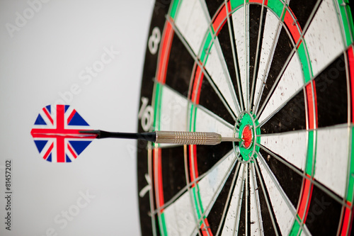 darts arrows in the target center