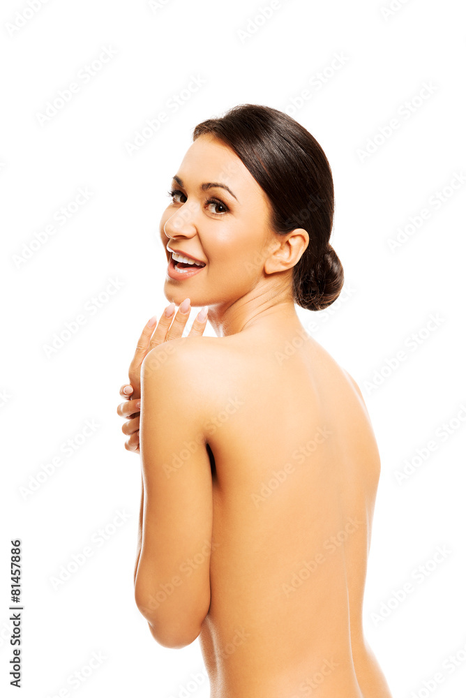 Fototapeta premium Spa woman touching her chin