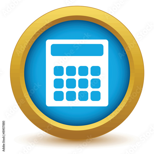 Gold calculator icon