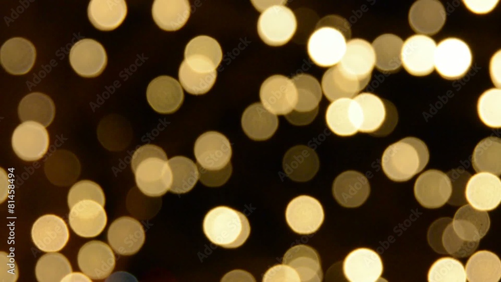Tilting up on a path of golden globes of light Tilting up on a path of golden globes of light