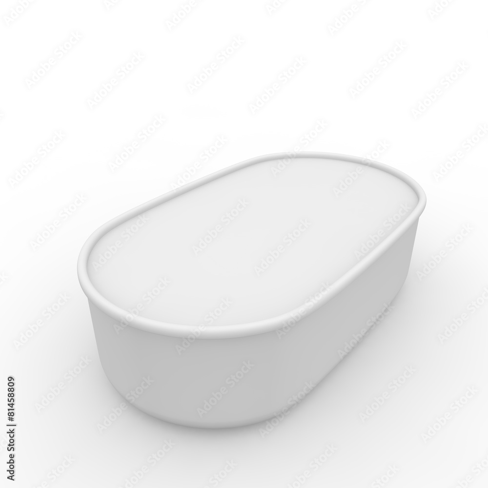 White empty jar with a lid White empty jar with a lid
