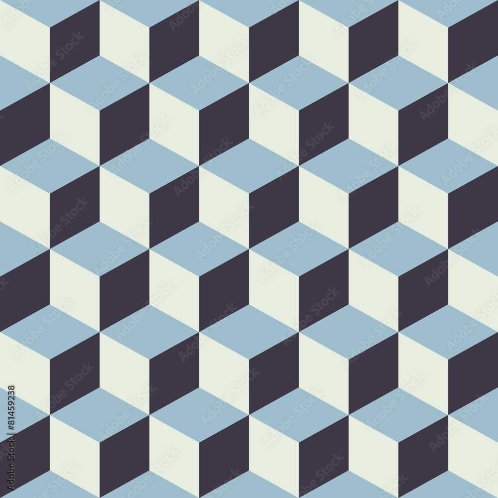Abstract Seamless Checkered Cube Block Color Blue Background  Stock-Vektorgrafik | Adobe Stock