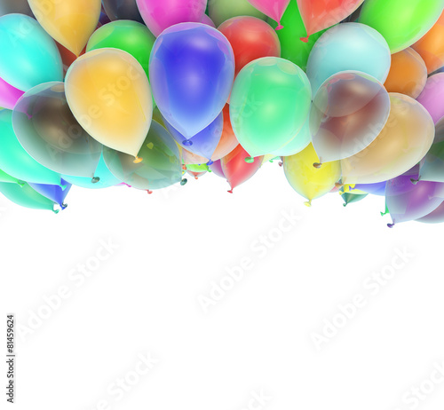 Frame of colorful balloons