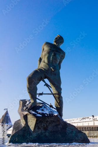 The monument to Musa Dzhalil, poet, hero of the Soviet Union. Ka