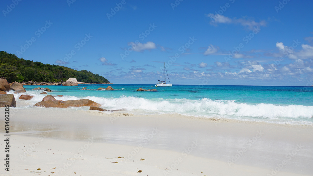 tropical beach anse lazio