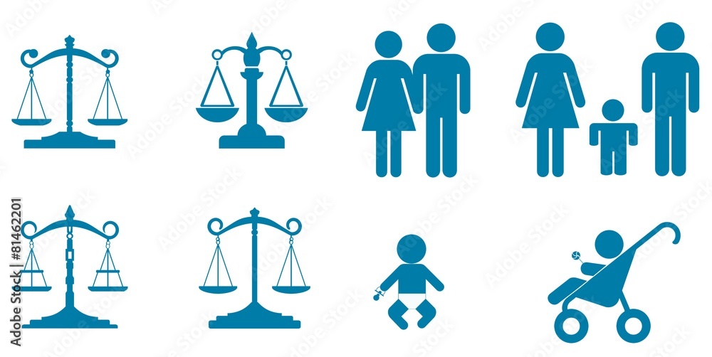 Justice et famille en 8 icônes Justice et famille en 8 icônes