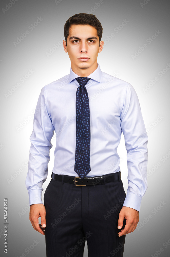 Fototapeta premium Male model with shirt isolated on white