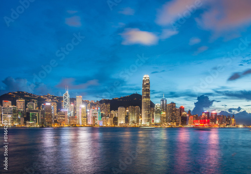 Hong Kong - JULY 27, 2014: Hong Kong skyline on July 27 in China