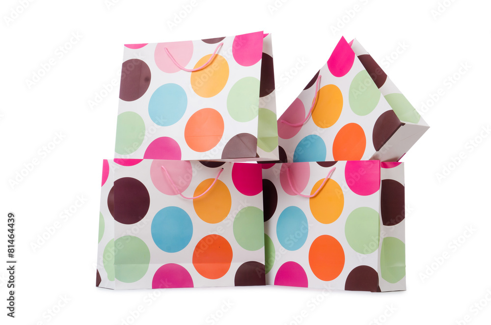 Fototapeta premium Gift bags isolated on the white background