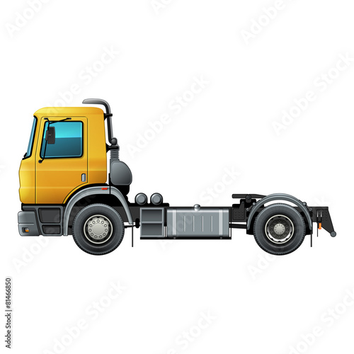Truck isolated vector illustration side view