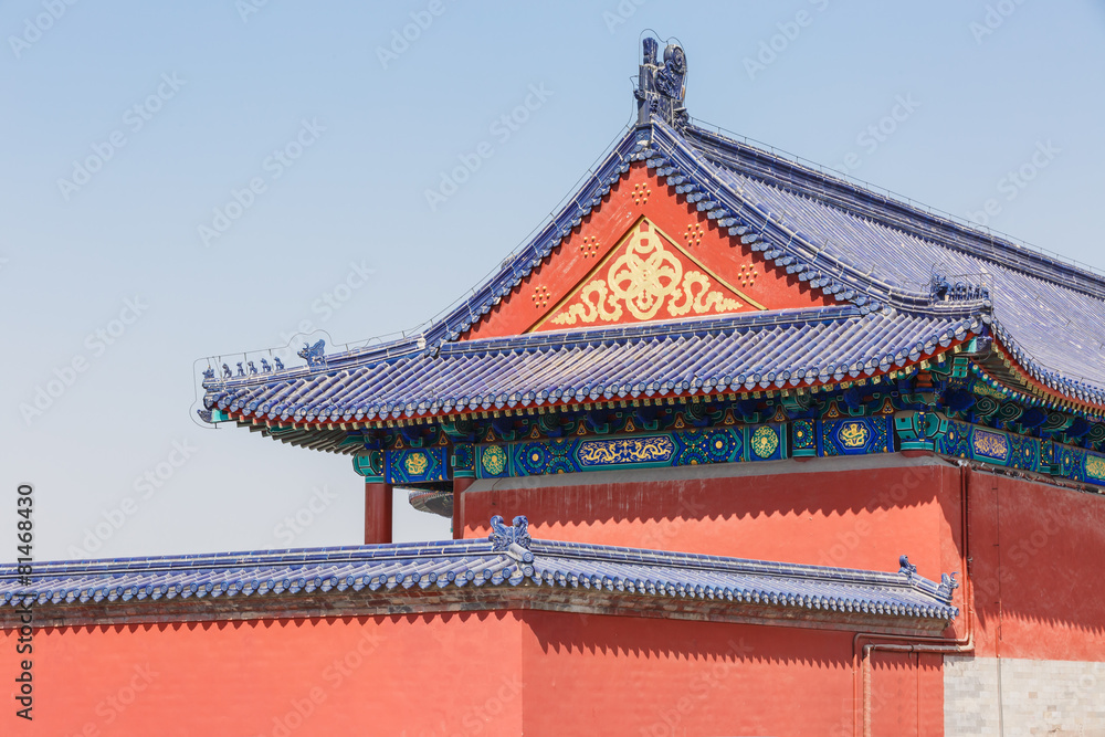 Beautiful Scene of Temple of Heaven,  Beijing，China.