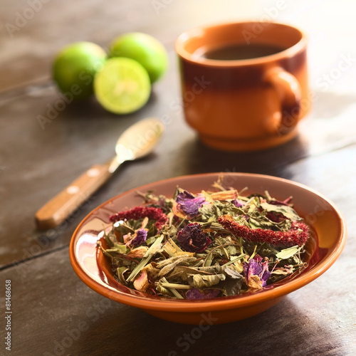 Horchata traditional Ecuadorian tea made of 28 different herbs