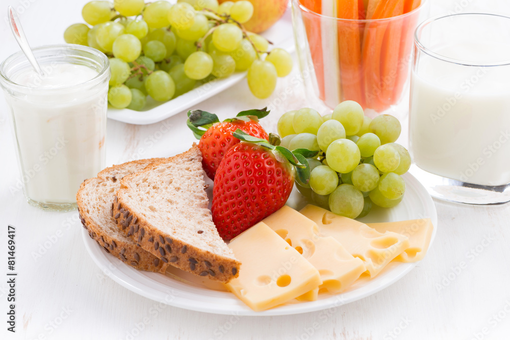 healthy and nutritious breakfast with fruits and vegetables