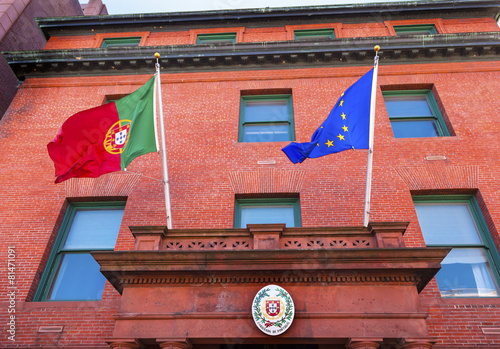 Portugal Embassy EC Portuguese Flags Embassy Row Washington DC photo