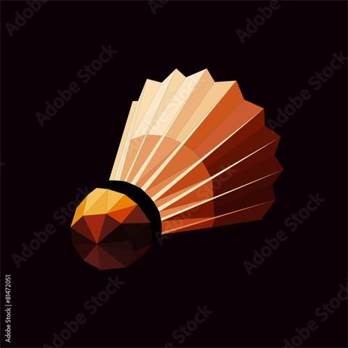Polygonal badminton shuttlecock or gold badminton ball
