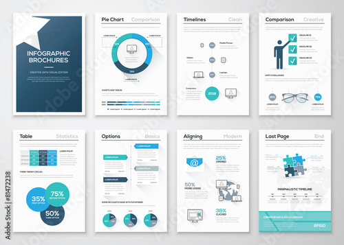 Creative infographic vector concept. Business graphics brochures
