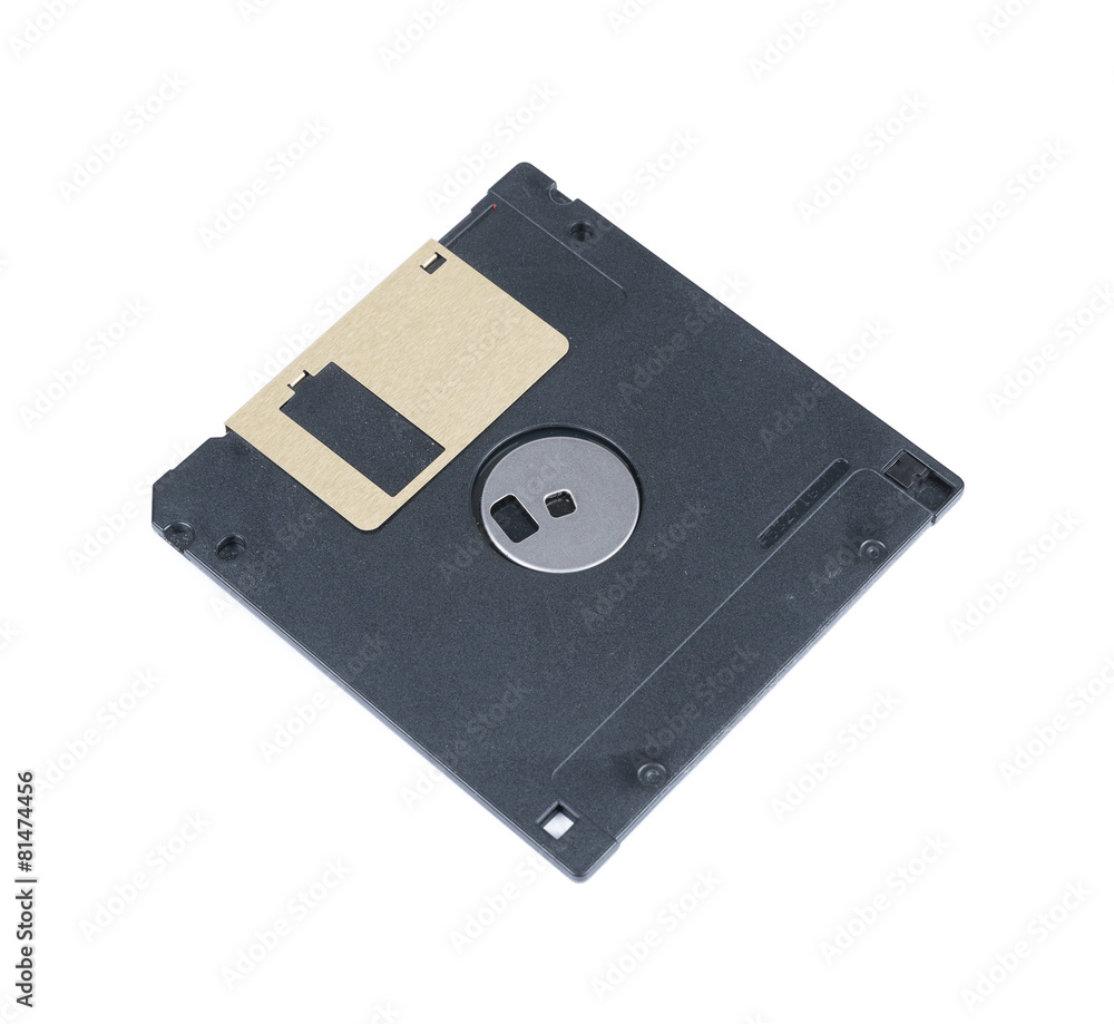 Black Floppy Disc Isolated on white Black Floppy Disc Isolated on white