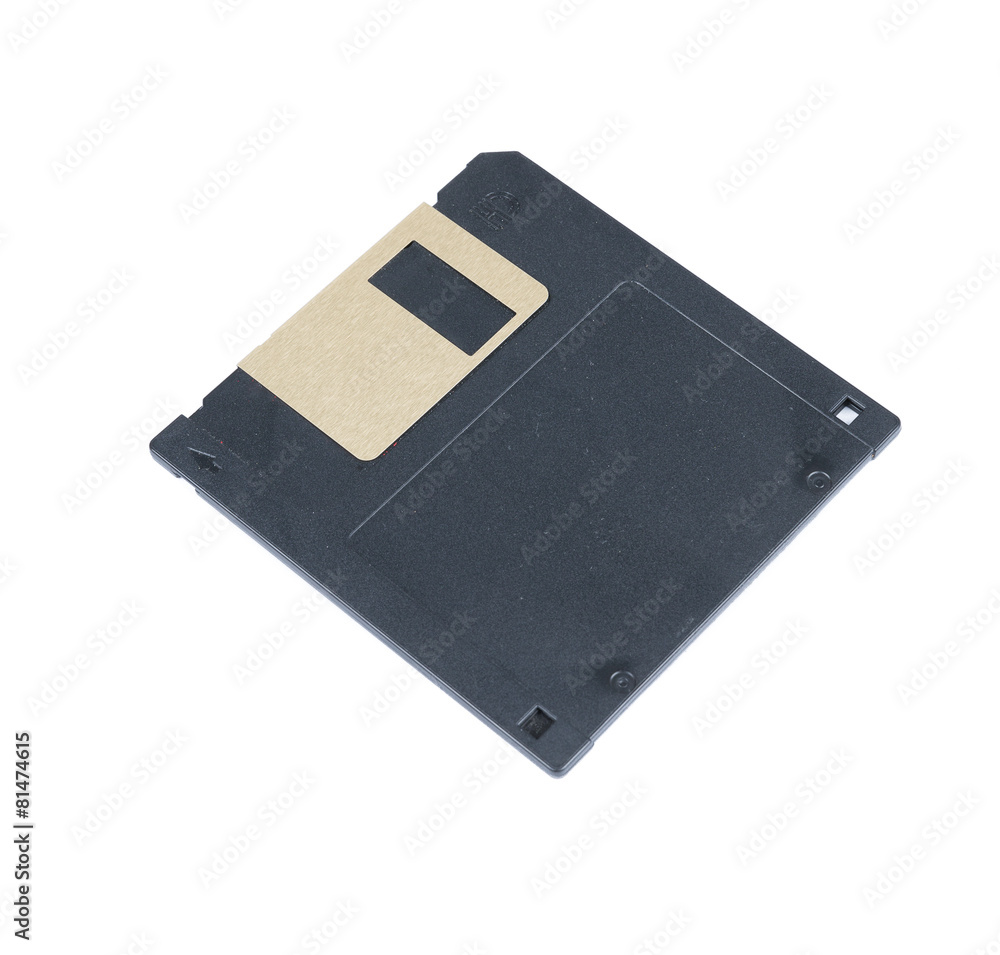 Black Floppy Disc Isolated on white Black Floppy Disc Isolated on white