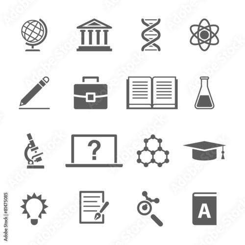 science icons set