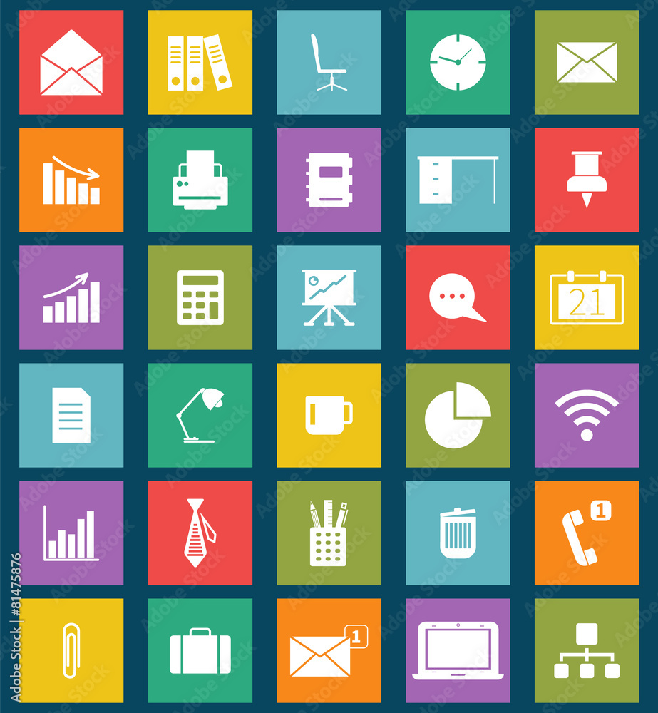 Business and office Flat icons for Web and Mobile Apps. Can be Business and office Flat icons for Web and Mobile Apps. Can be