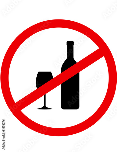 round sign stop alcohol