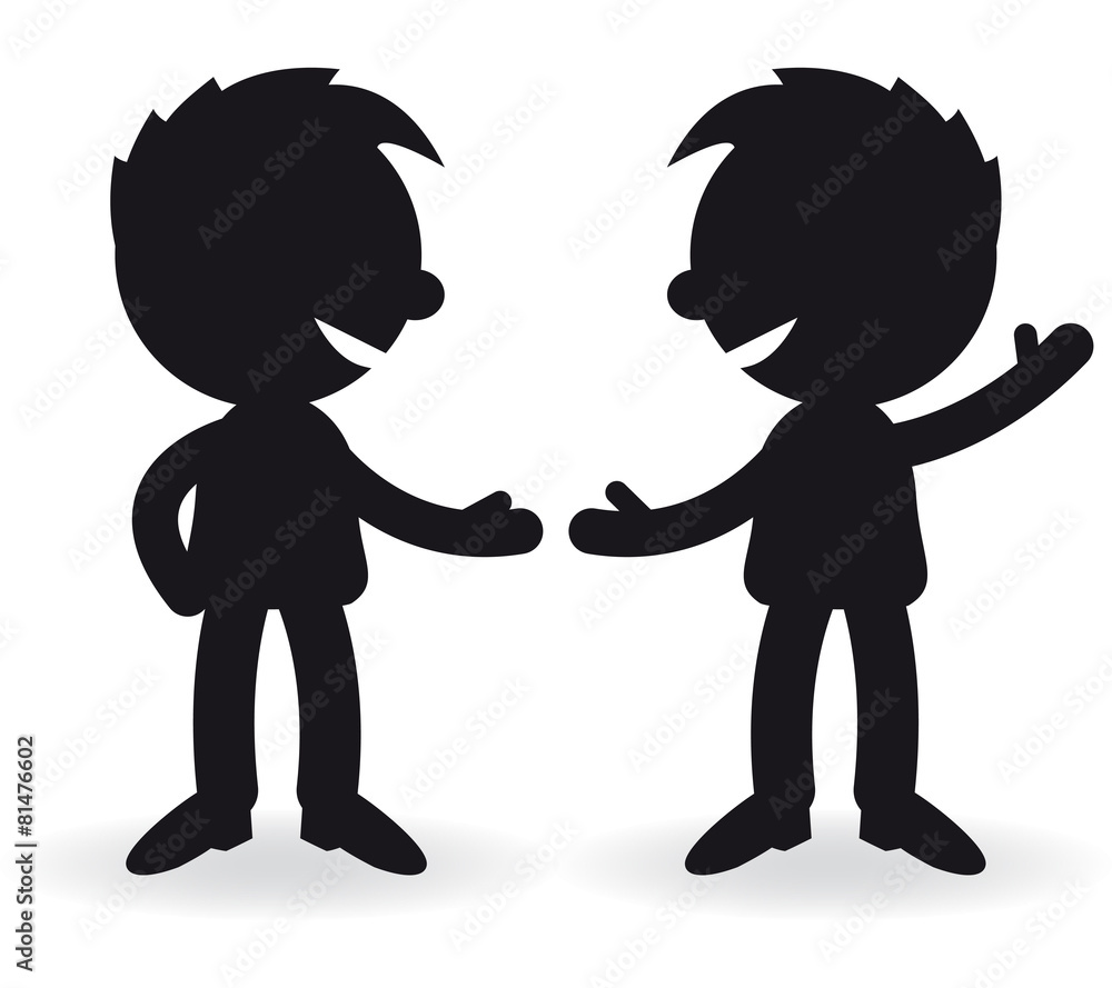 Short People shake hands Short People shake hands