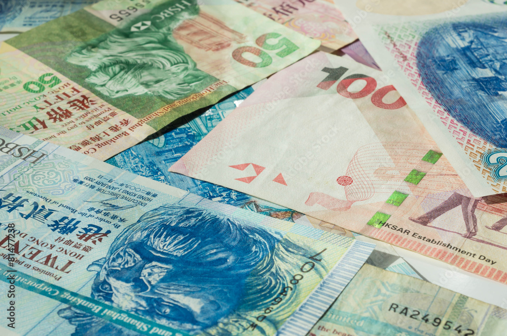 Obraz premium Background from Hong Kong dollars