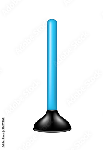Plunger with blue handle