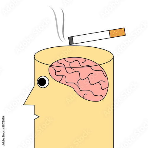 Cigarette addiction concept