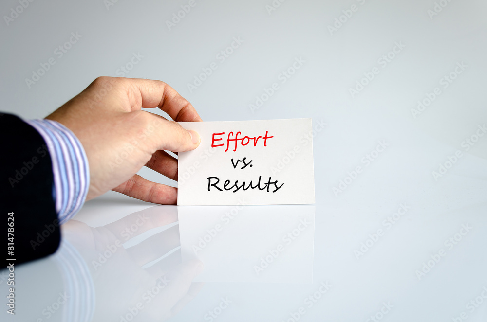 Effort vs. Results Concept Effort vs. Results Concept