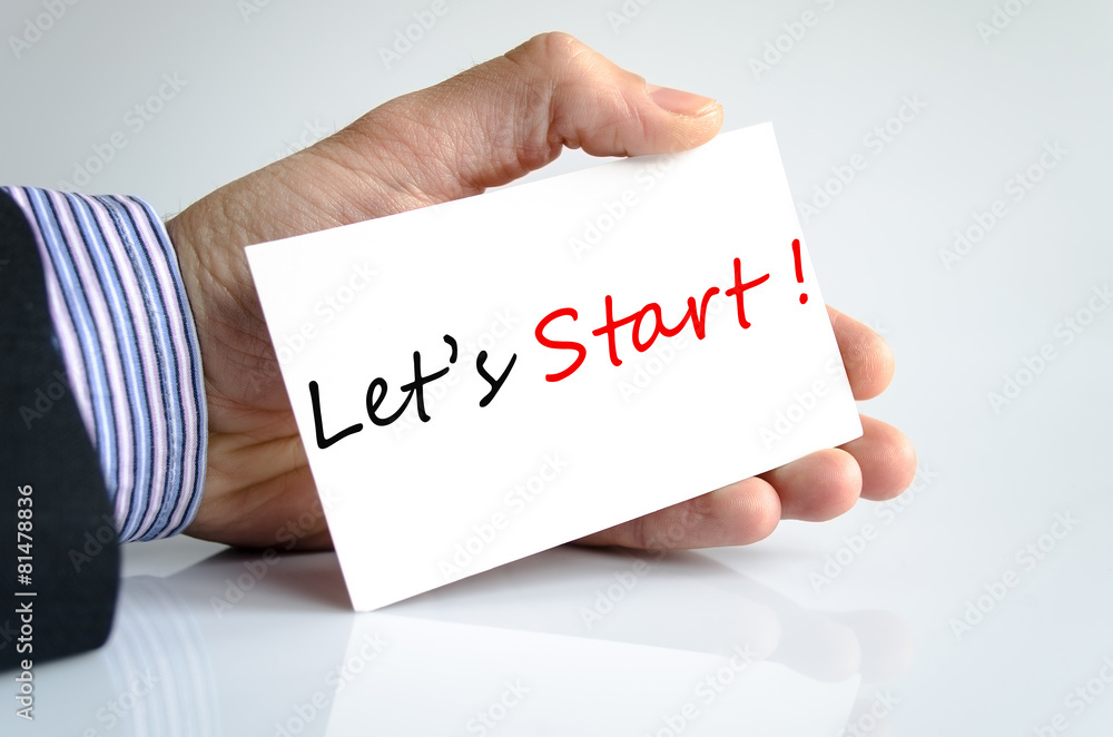 Let's Start Concept Let's Start Concept
