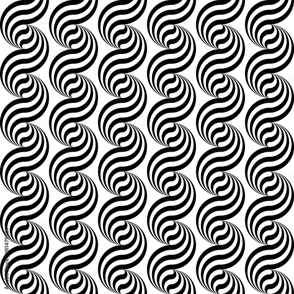 Design seamless monochrome waving geometric pattern Design seamless monochrome waving geometric pattern
