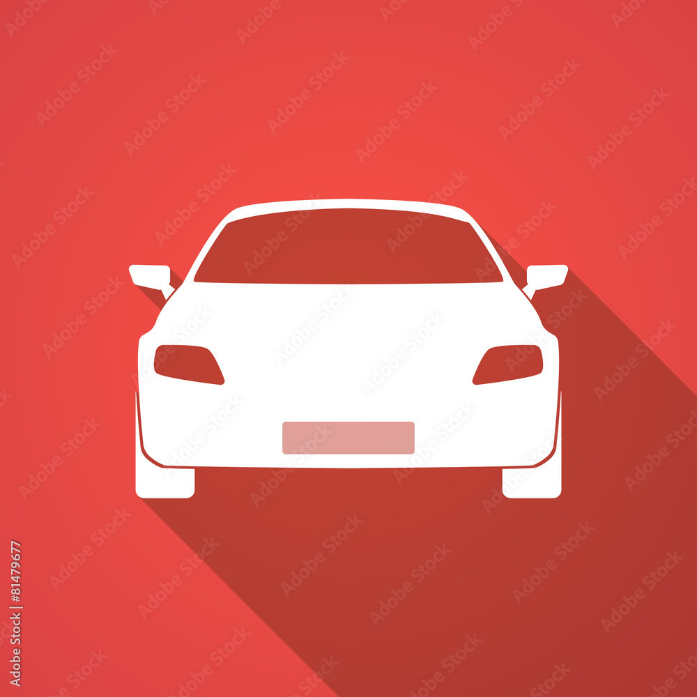 Obraz premium Long shadow car icon