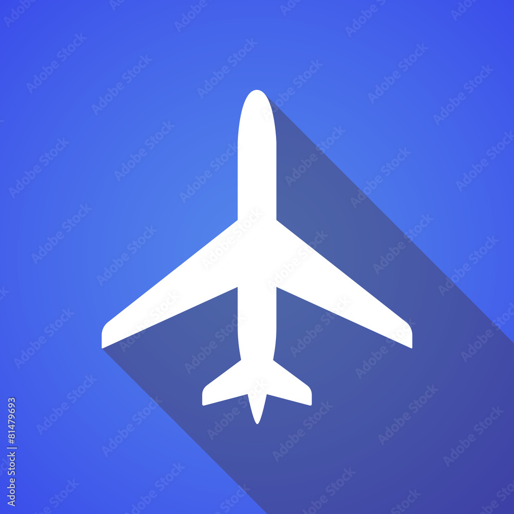 Long shadow plane icon
