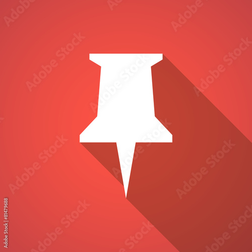 Long shadow push pin icon
